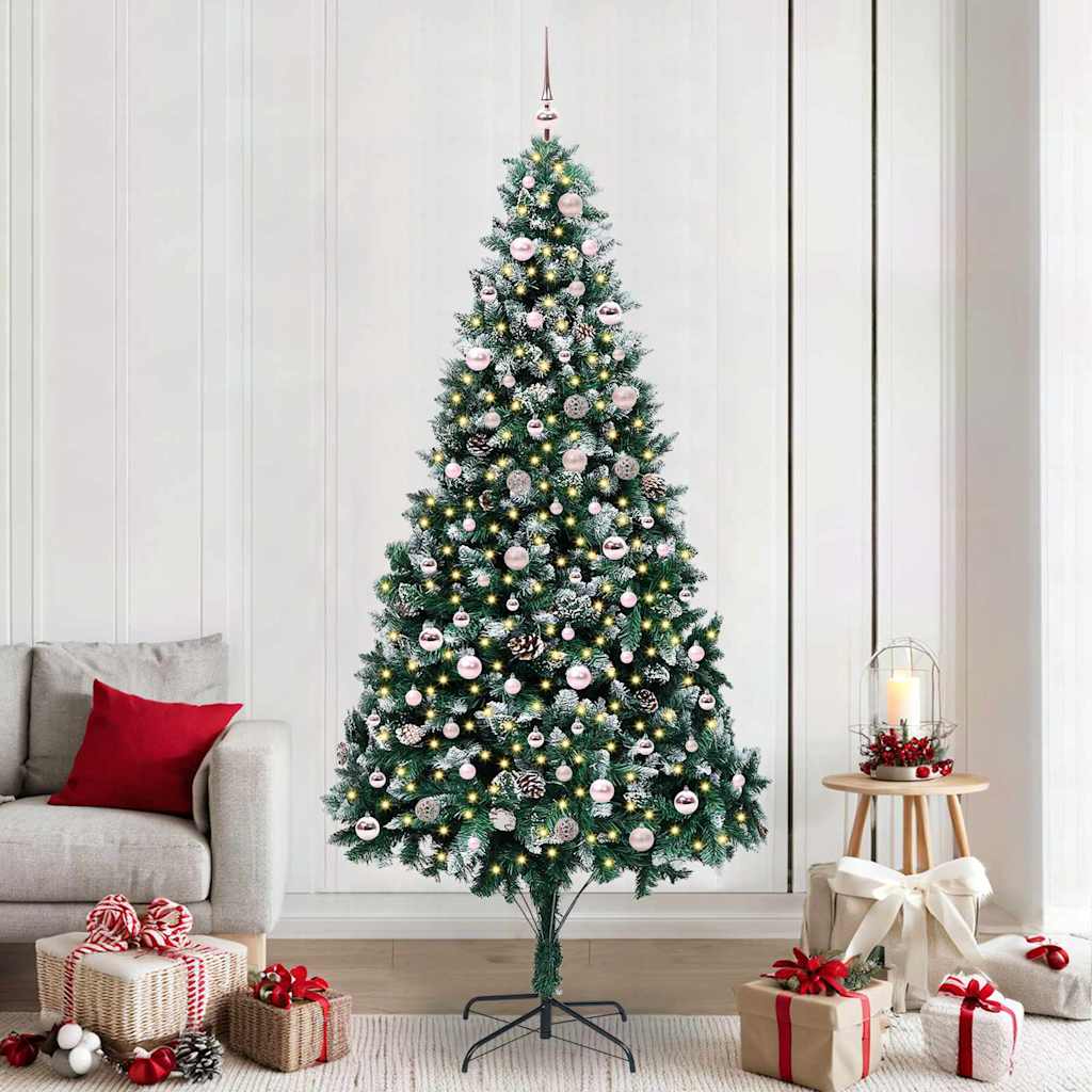 Kunstkerstboom Groen 240 cm PVC en Staal en Kunststof is nu te koop bij PeponiXL, paradijselijk wonen!