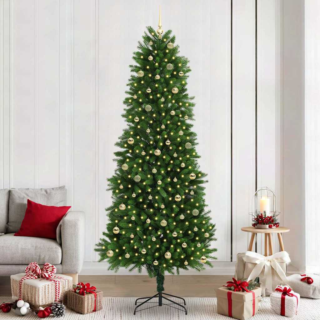 Kerstboom met ledverlichting Groen 240 cm PE is nu te koop bij PeponiXL, paradijselijk wonen!