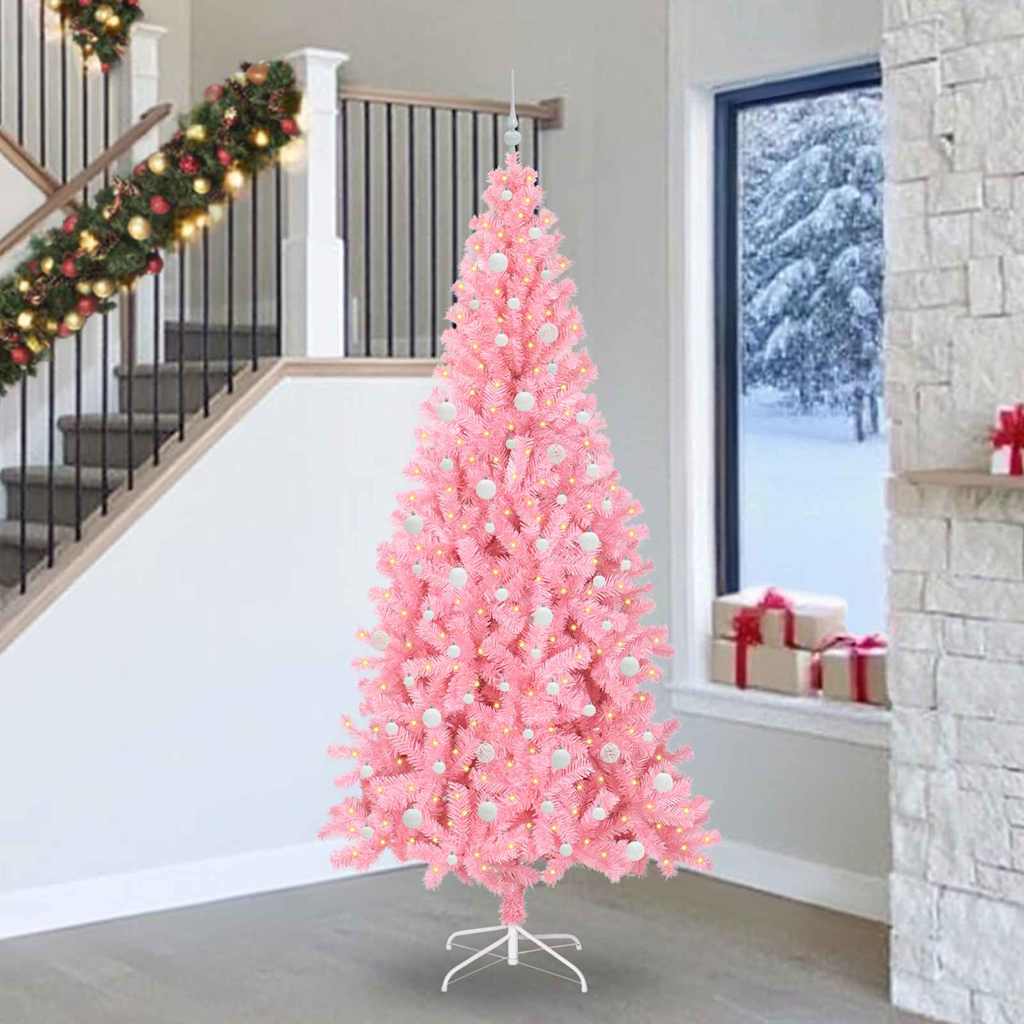 Kerstboom Roze 240 cm PVC is nu te koop bij PeponiXL, paradijselijk wonen!