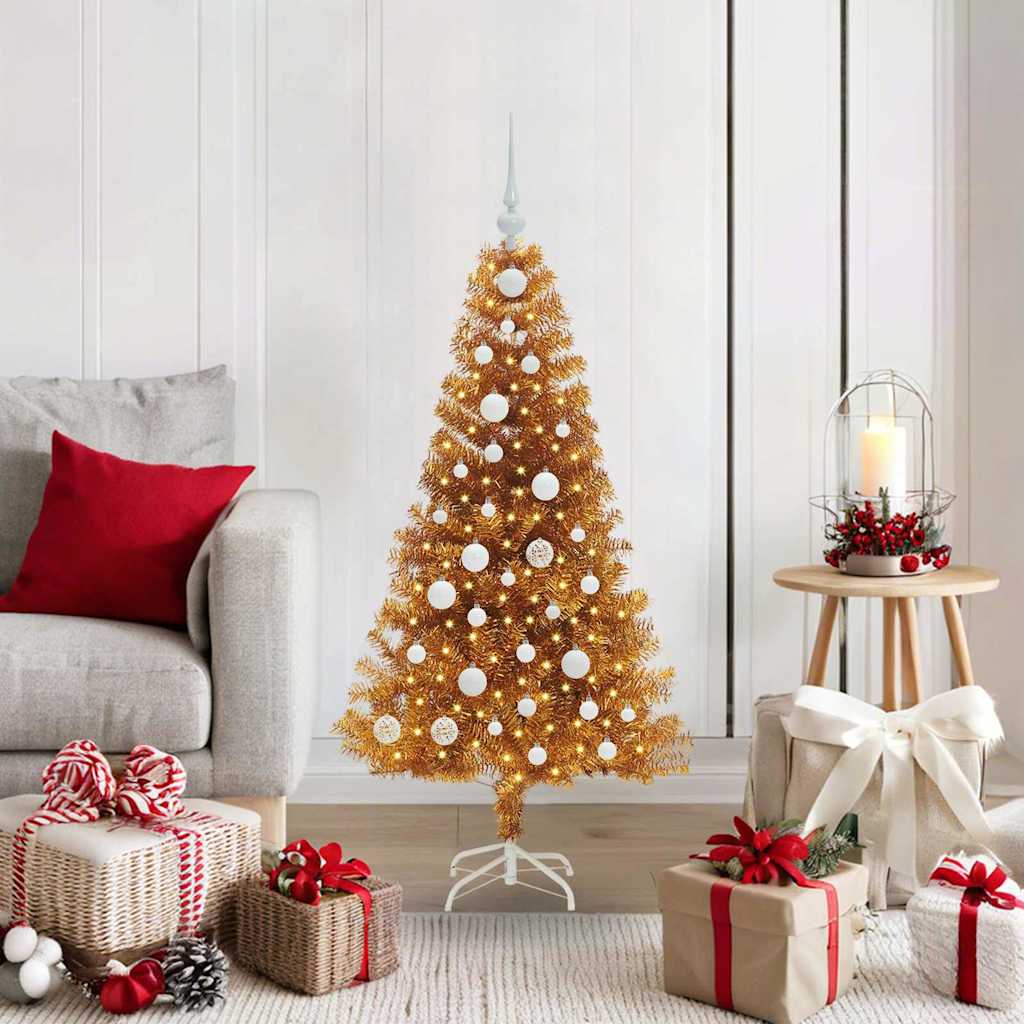 Kerstboom Goud 120 cm PET is nu te koop bij PeponiXL, paradijselijk wonen!