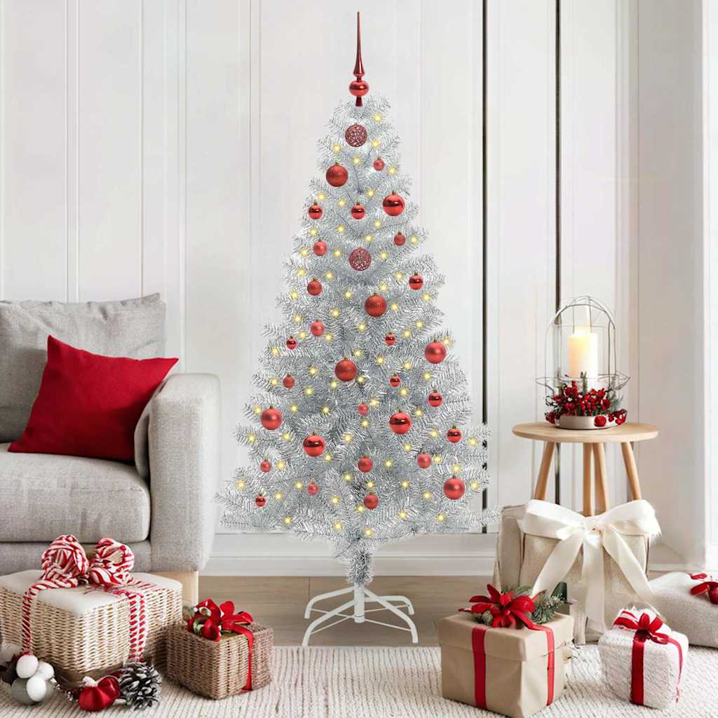 Kerstboom Zilver 150 cm PET is nu te koop bij PeponiXL, paradijselijk wonen!