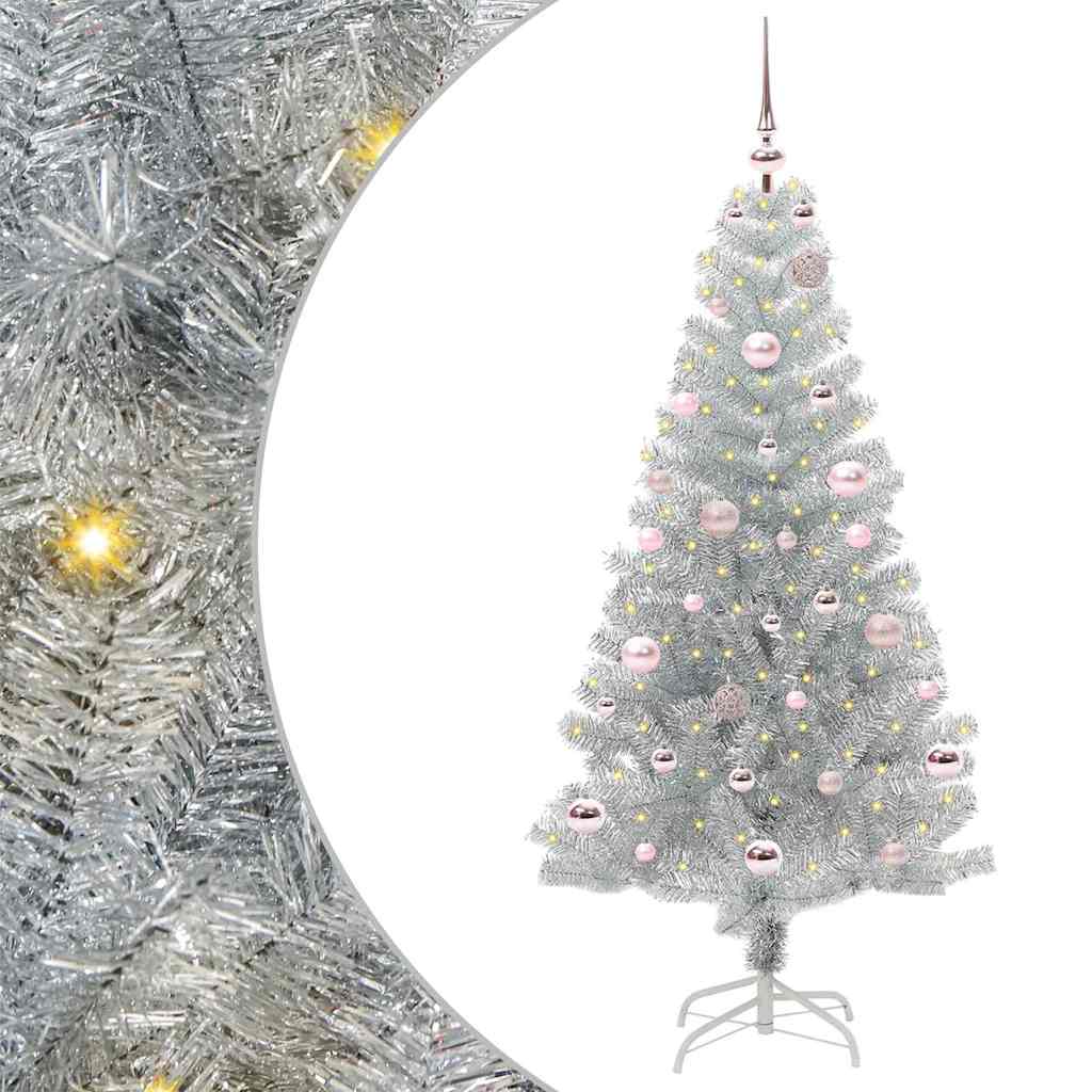 Kerstboom Zilver 150 cm PET is nu te koop bij PeponiXL, paradijselijk wonen!