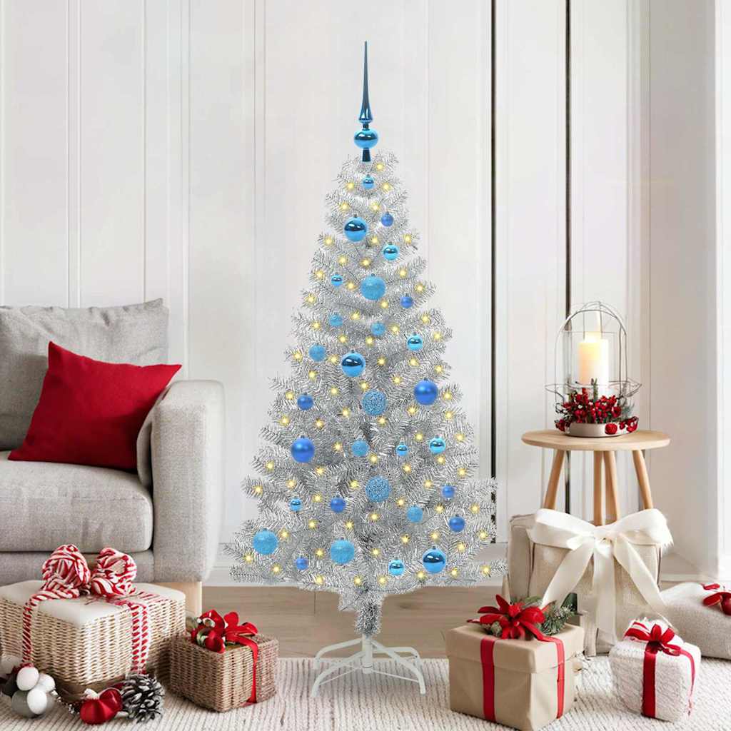 Kerstboom Zilver 150 cm PET is nu te koop bij PeponiXL, paradijselijk wonen!