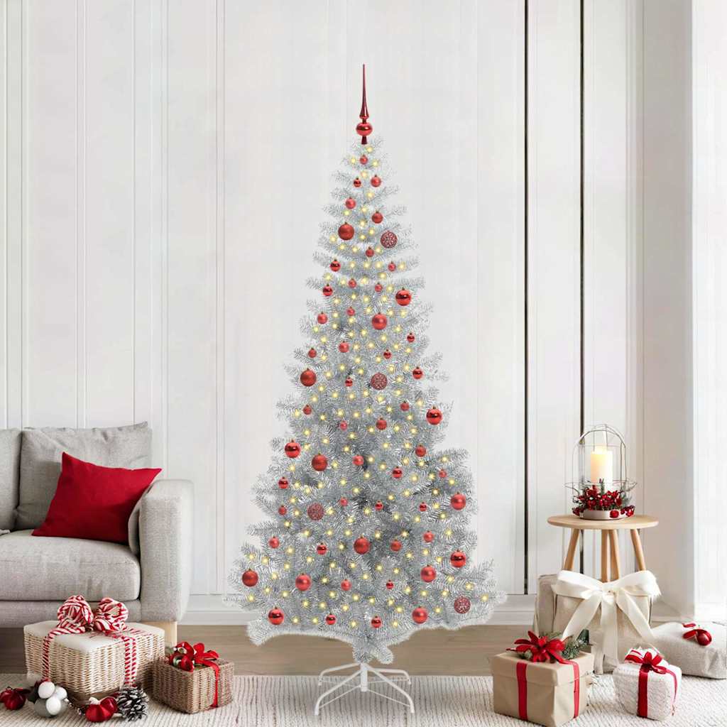 Kerstboom Zilver 210 cm PET is nu te koop bij PeponiXL, paradijselijk wonen!