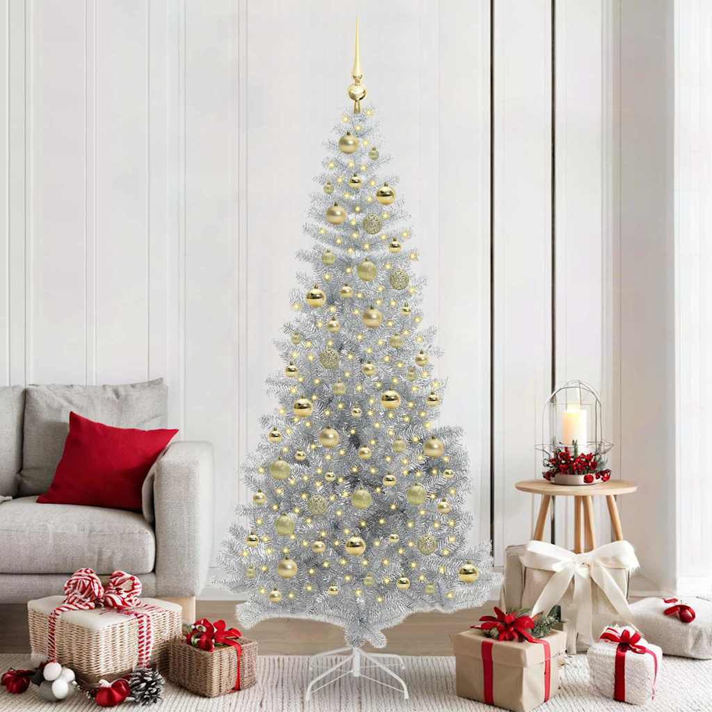 Kerstboom Zilver 210 cm PET is nu te koop bij PeponiXL, paradijselijk wonen!