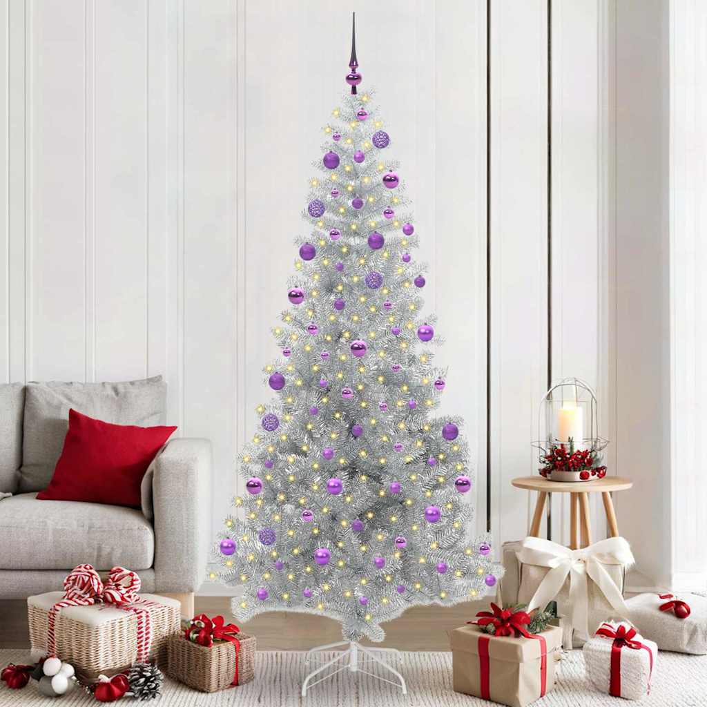 Kerstboom Zilver 210 cm PET is nu te koop bij PeponiXL, paradijselijk wonen!