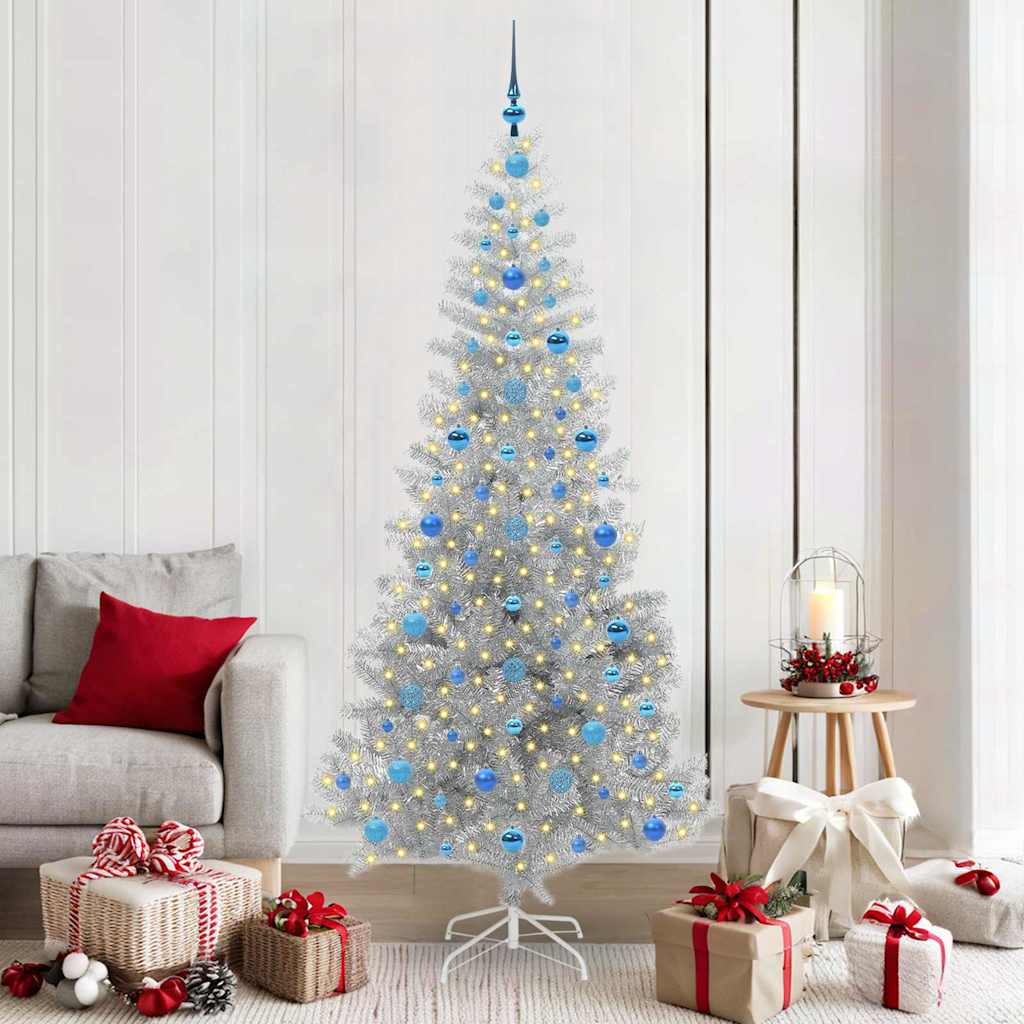Kerstboom Zilver 210 cm PET is nu te koop bij PeponiXL, paradijselijk wonen!