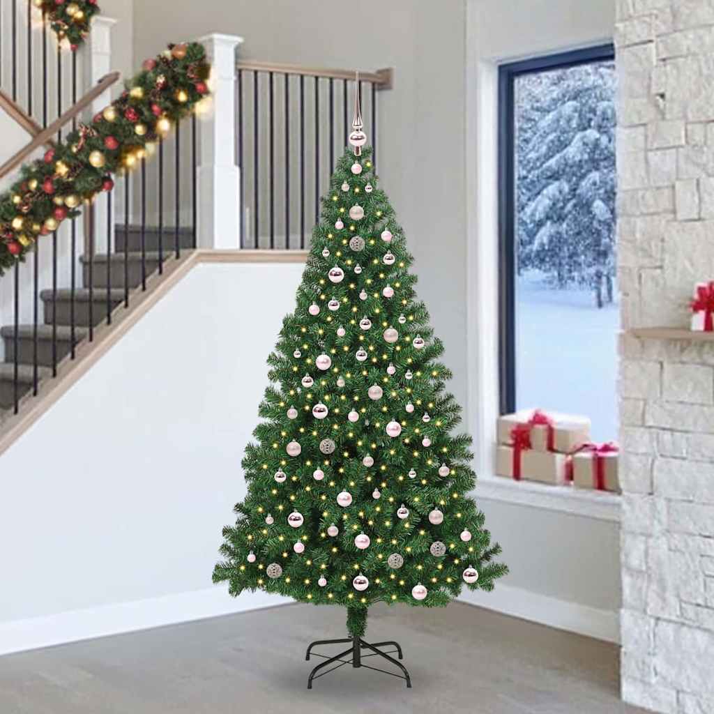 Kunstkerstboom Groen 240 cm PVC en Staal en Kunststof is nu te koop bij PeponiXL, paradijselijk wonen!