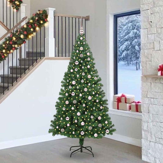 Kunstkerstboom Groen 240 cm PVC en Staal en Kunststof is nu te koop bij PeponiXL, paradijselijk wonen!