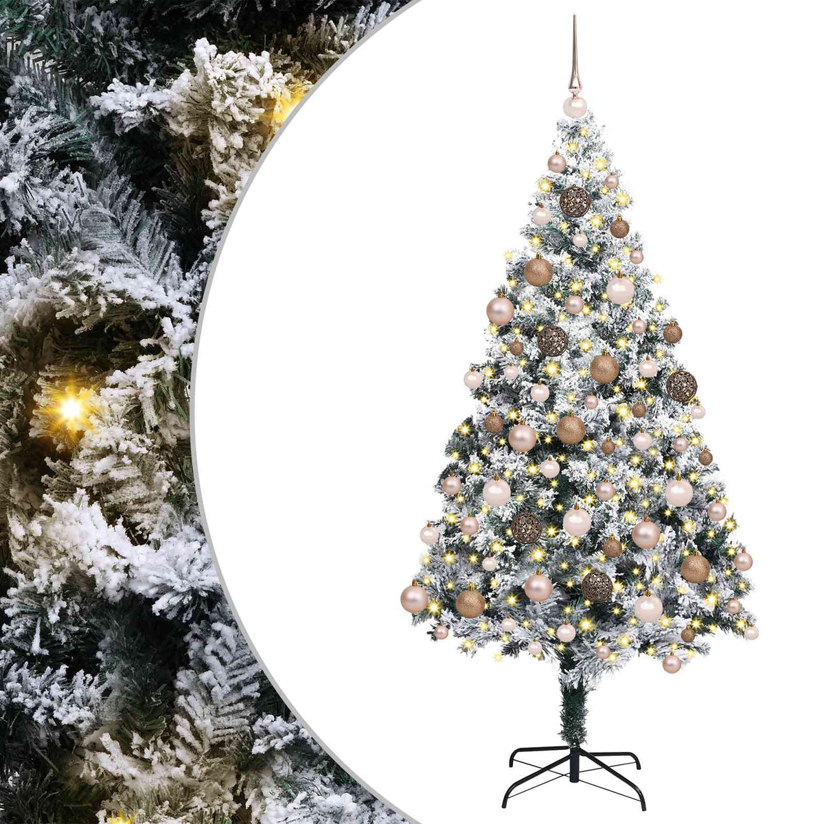 Kunstkerstboom met 300 LED Wit 180 cm PVC en Staal en Kunststof is nu te koop bij PeponiXL, paradijselijk wonen!