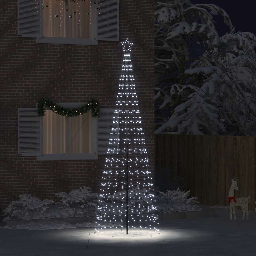 LED Kerstboom EKENAS 400 cm 800 LED's Koudwit Staal Koudwit is nu te koop bij PeponiXL, paradijselijk wonen!