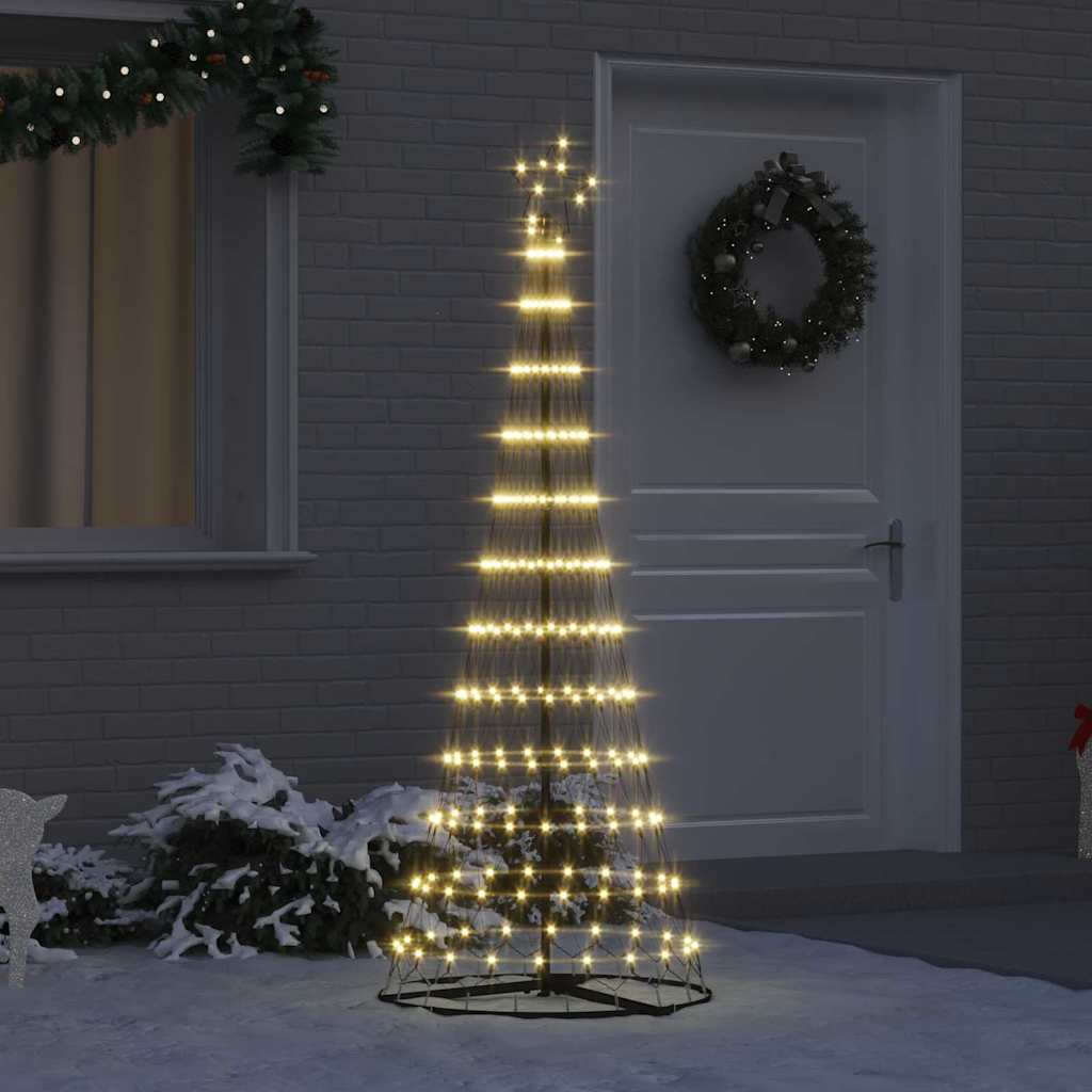 vidaXL LED Kerstboom Warmwit 184,5 cm Metaal