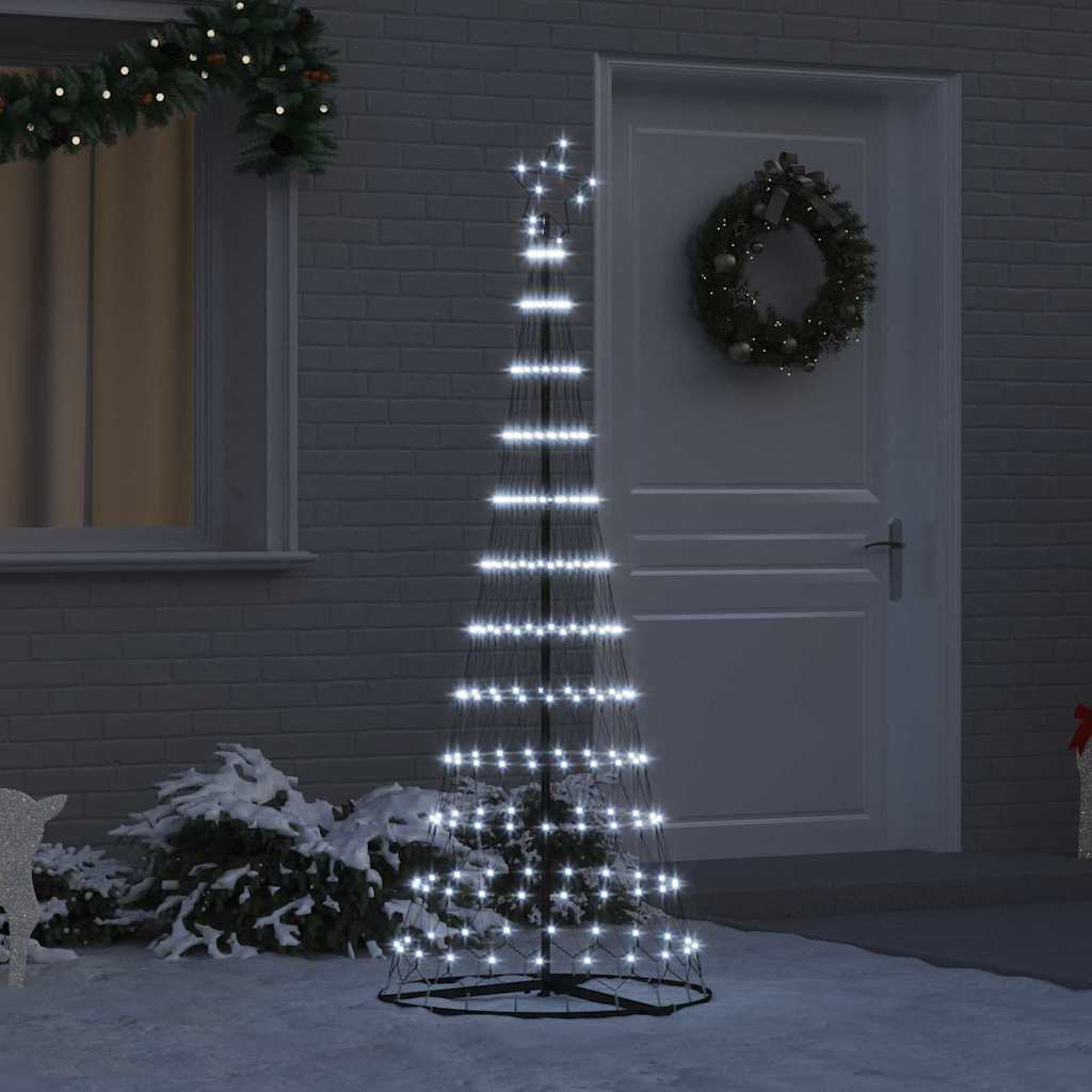 vidaXL LED Kerstboom Koud Wit 184,5 cm Metaal