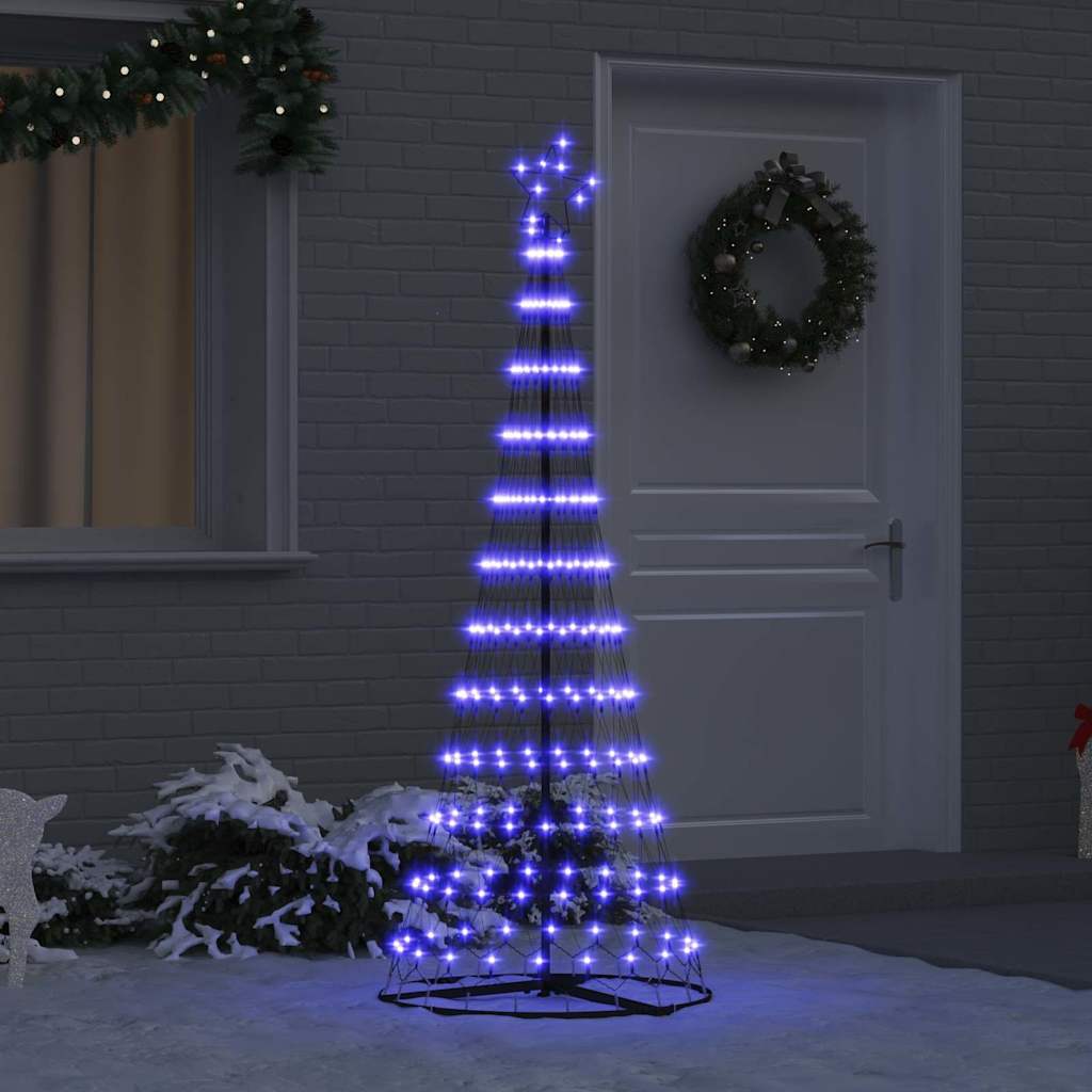 vidaXL LED Kerstboom Blauw 184,5 cm Metaal