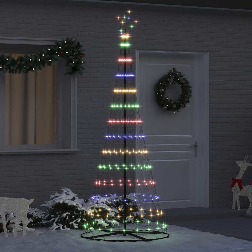 vidaXL LED Kerstboom Meerkleurig 250 cm Metaal