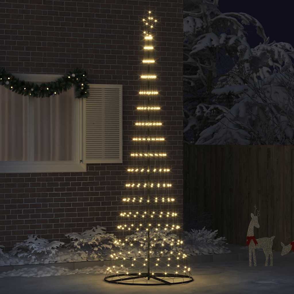 vidaXL LED Kerstboom Warmwit 302,5 cm Metaal