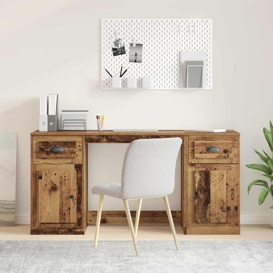 vidaXL Bureau met kast Oud Hout Bewerkt hout 154,5 x 50 x 75 cm