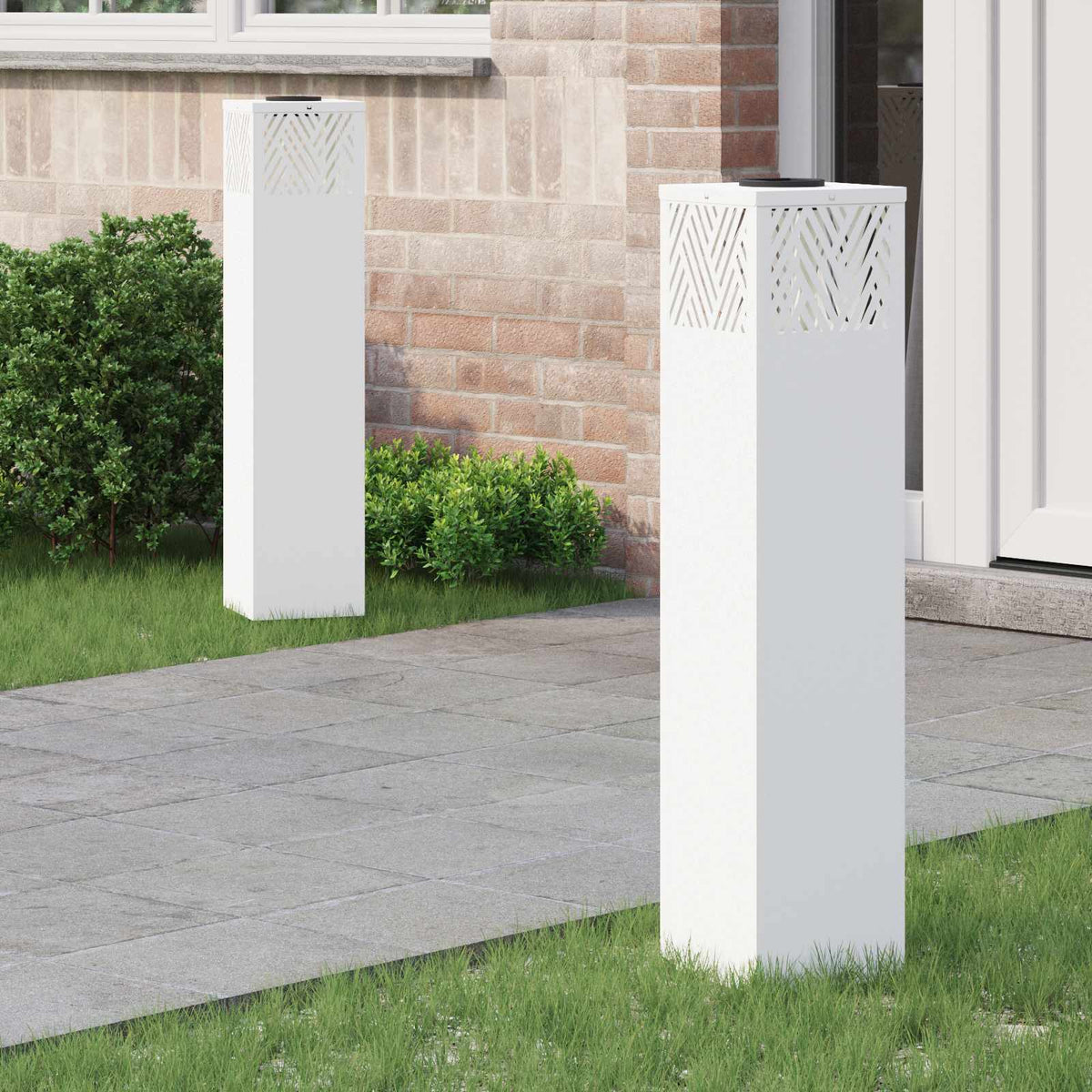 Solar LED Pad Licht 2 pcs Wit Koudgewalst staal is nu te koop bij PeponiXL, paradijselijk wonen!