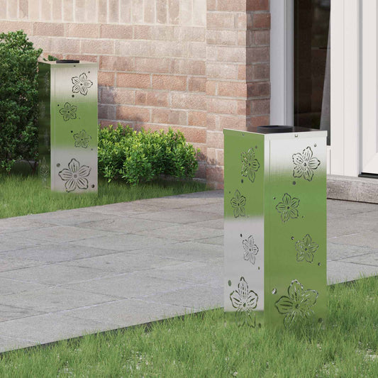 Solar LED Pad Licht 2 pcs Zilver Roestvrij staal is nu te koop bij PeponiXL, paradijselijk wonen!