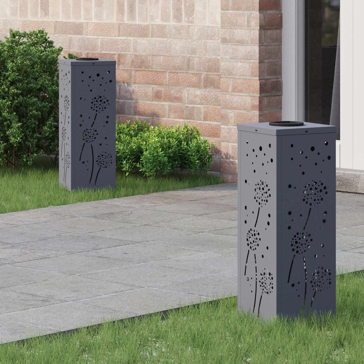 Solar LED Pad Licht 2 pcs Antraciet Koudgewalst staal is nu te koop bij PeponiXL, paradijselijk wonen!