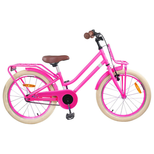 Kinderfiets 20 Inch voor 6-11 jaar oud Donkerroze is nu te koop bij PeponiXL, paradijselijk wonen!