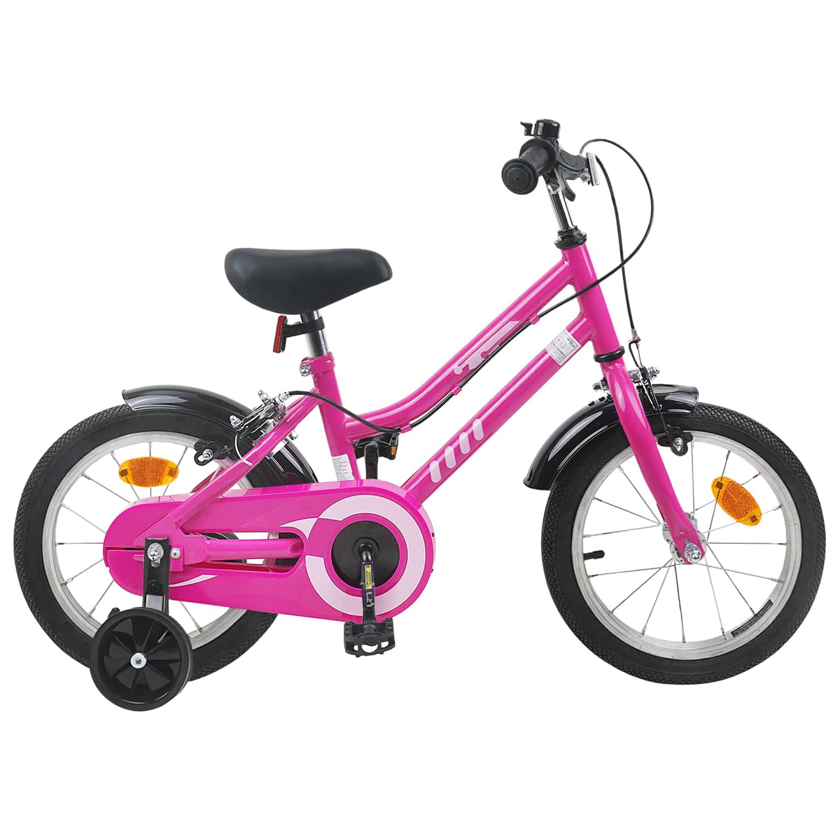 Kinderfiets 14 Inch voor 3-5 jaar oud Roze Zwart is nu te koop bij PeponiXL, paradijselijk wonen!