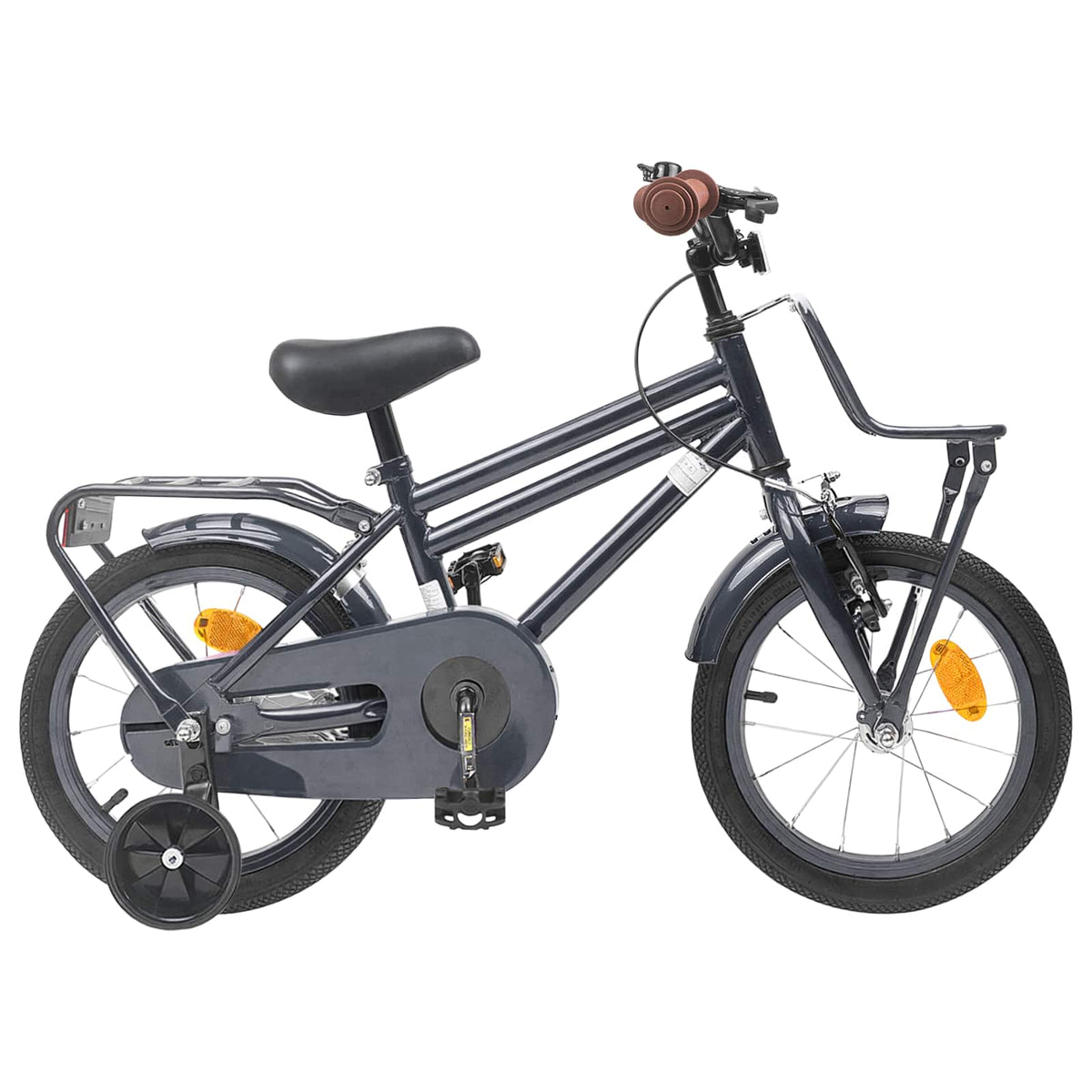 Kinderfiets 14 Inch voor 3-5 jaar oud Donkergrijs is nu te koop bij PeponiXL, paradijselijk wonen!