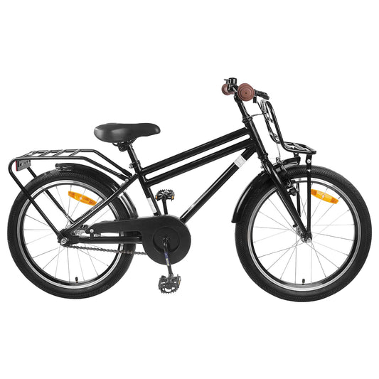 Kinderfiets 22 Inch voor 7-12 jaar oud Zwart is nu te koop bij PeponiXL, paradijselijk wonen!