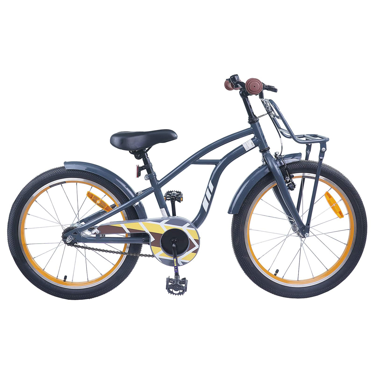 Kinderfiets 20 Inch voor 6-11 jaar oud Donkergrijs is nu te koop bij PeponiXL, paradijselijk wonen!