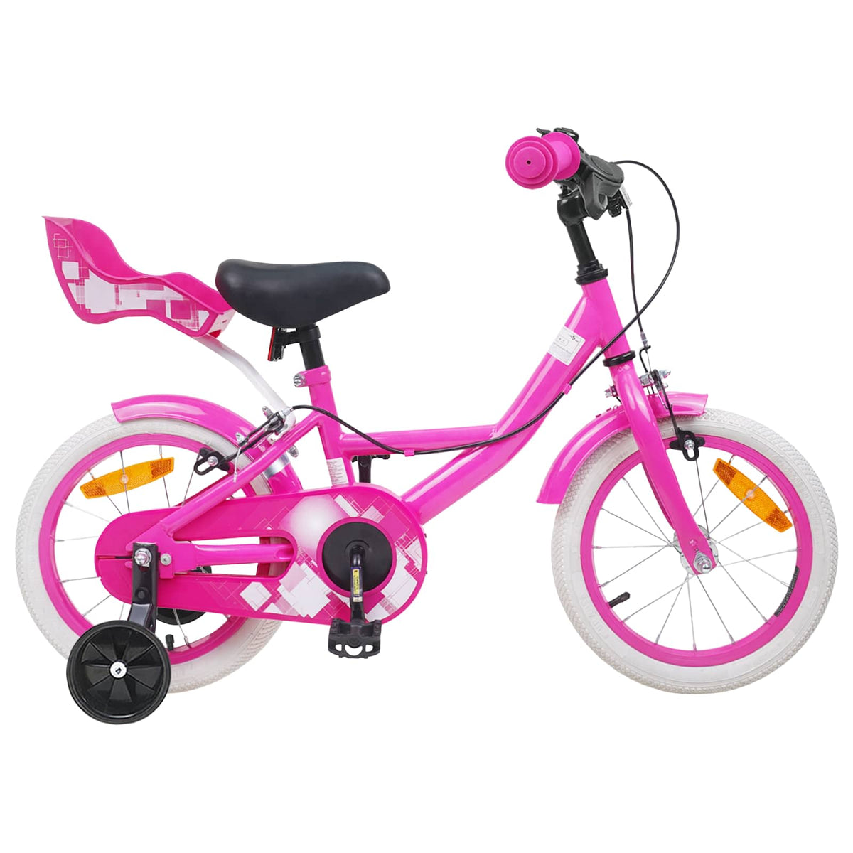 Kinderfiets 16 Inch voor 4-6 jaar oud Roze is nu te koop bij PeponiXL, paradijselijk wonen!