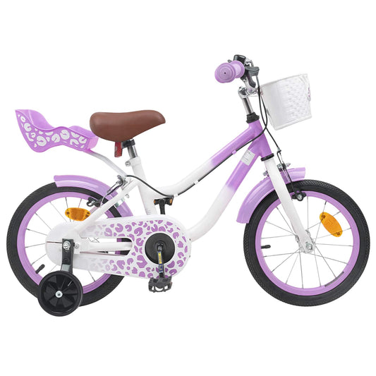 Kinderfiets Met Zijwieltjes 14 Inch voor 3-5 jaar oud Paars is nu te koop bij PeponiXL, paradijselijk wonen!