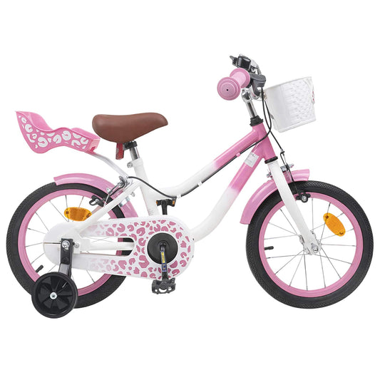 Kinderfiets Met Zijwieltjes 14 Inch voor 3-5 jaar oud Lichtroze is nu te koop bij PeponiXL, paradijselijk wonen!