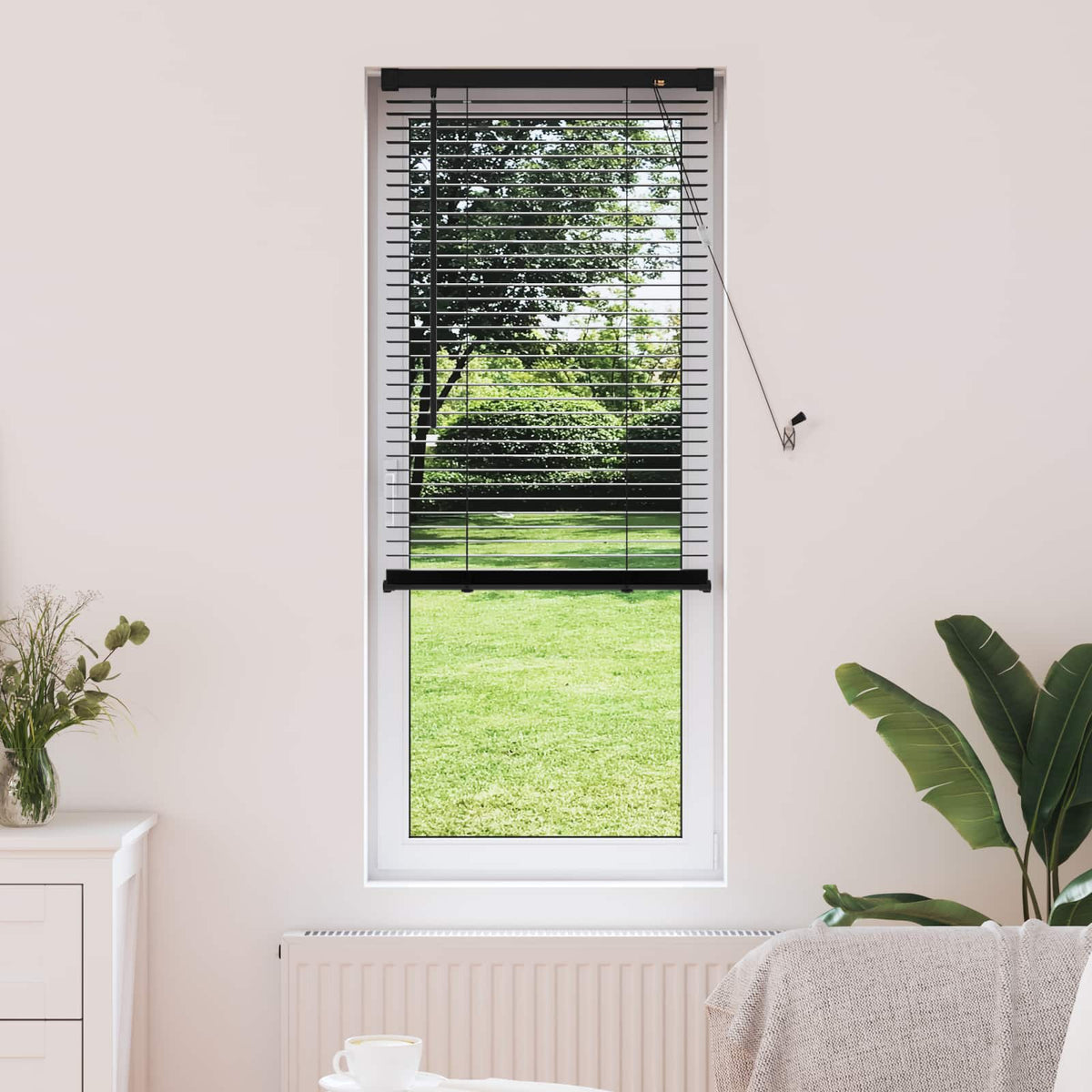 Venetiaanse Blind Zwart 150 x 50 cm PVC is nu te koop bij PeponiXL, paradijselijk wonen!
