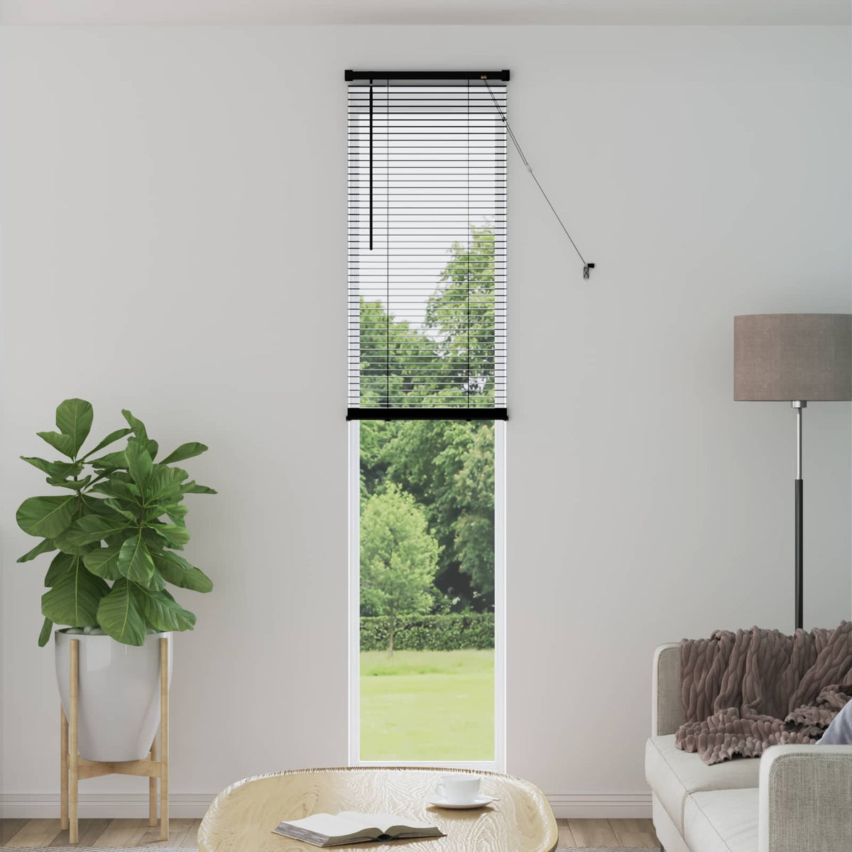 Venetiaanse Blind Zwart 213 x 50 cm PVC is nu te koop bij PeponiXL, paradijselijk wonen!