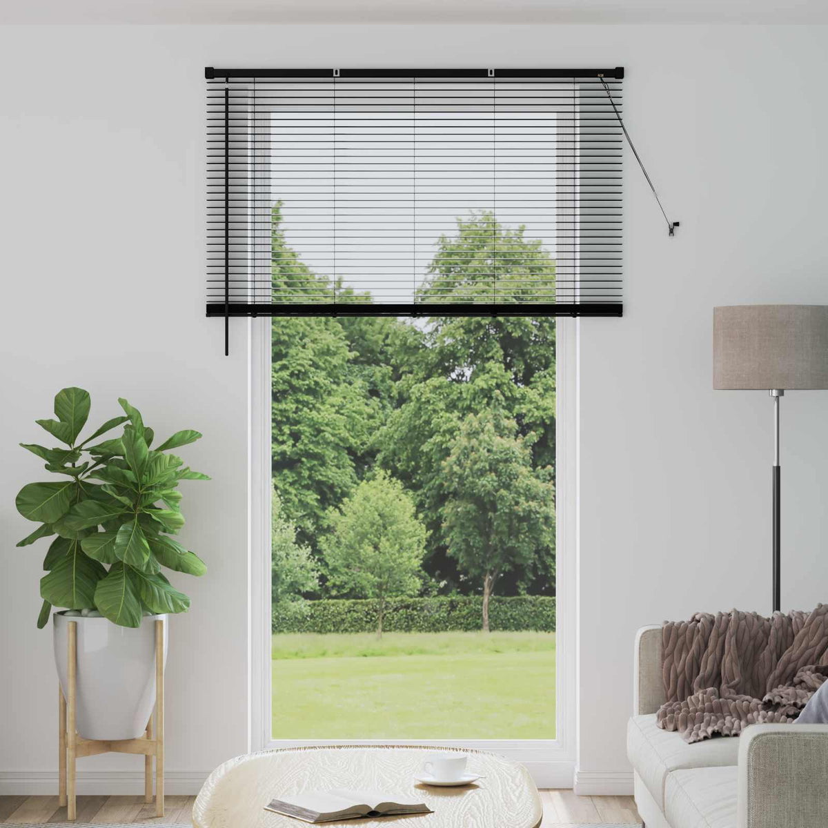Venetiaanse Blind Zwart 213 x 140 cm PVC is nu te koop bij PeponiXL, paradijselijk wonen!