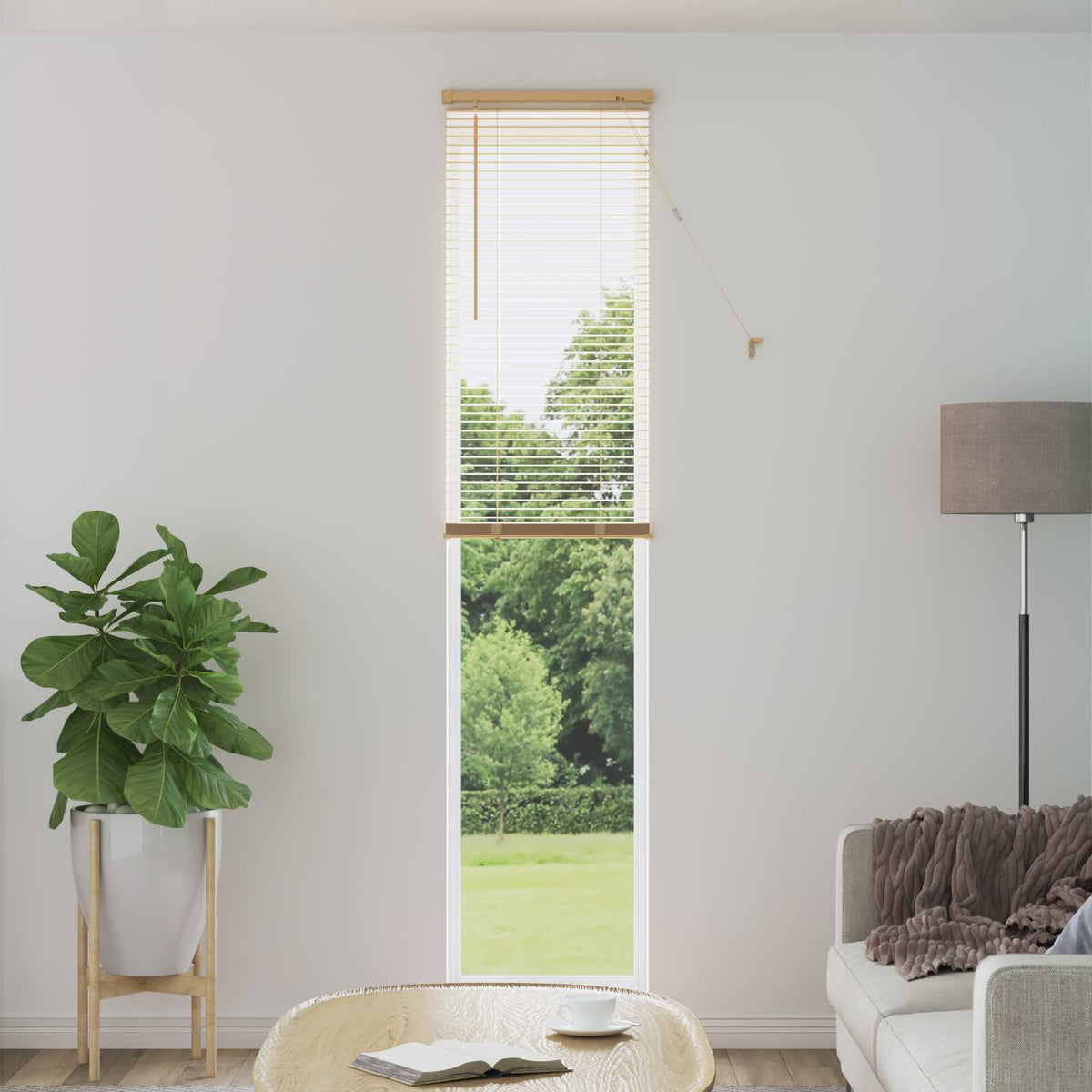 Venetiaanse Blind Lichtbruin met Patroon 213 x 40 cm PVC is nu te koop bij PeponiXL, paradijselijk wonen!