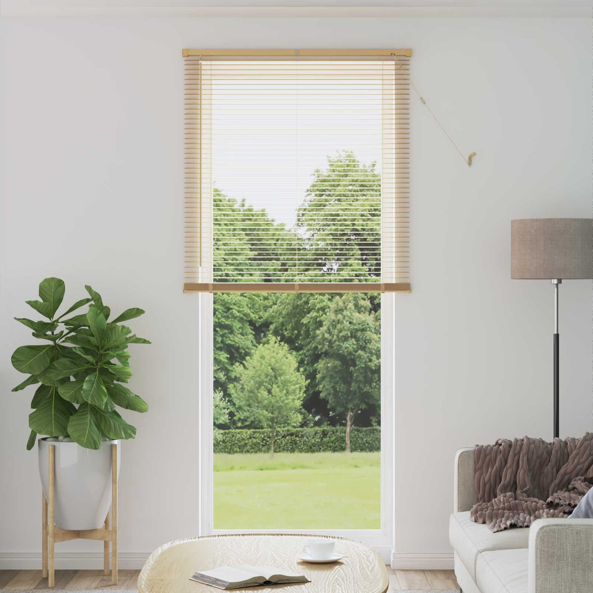 Venetiaanse Blind Lichtbruin met Patroon 213 x 70 cm PVC is nu te koop bij PeponiXL, paradijselijk wonen!