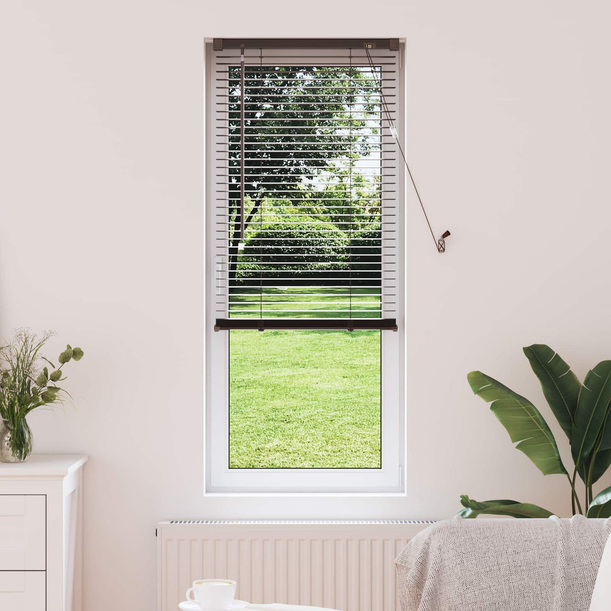 Venetiaanse Blind Donkerbruin met Patroon 150 x 50 cm PVC is nu te koop bij PeponiXL, paradijselijk wonen!