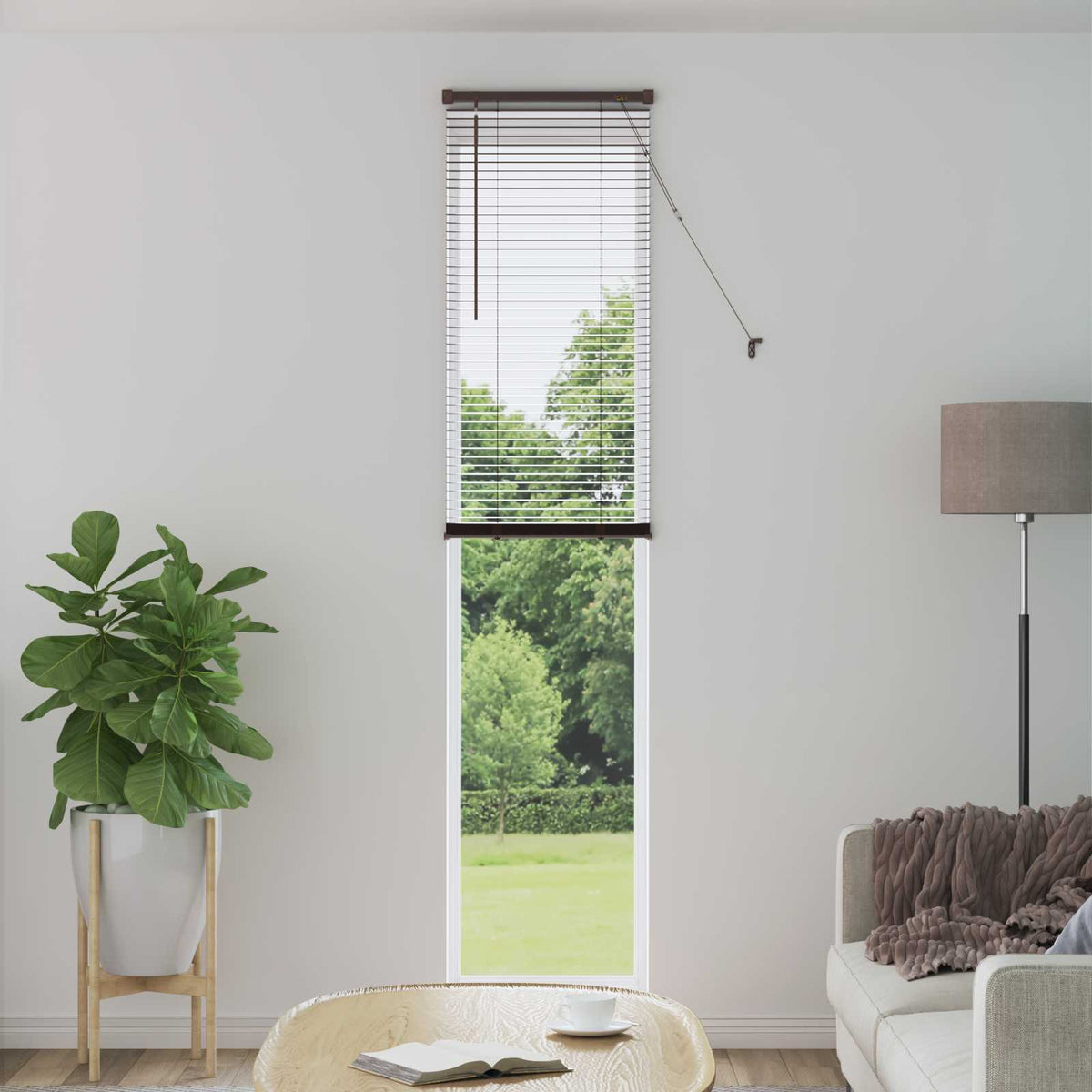 Venetiaanse Blind Donkerbruin met Patroon 213 x 40 cm PVC is nu te koop bij PeponiXL, paradijselijk wonen!