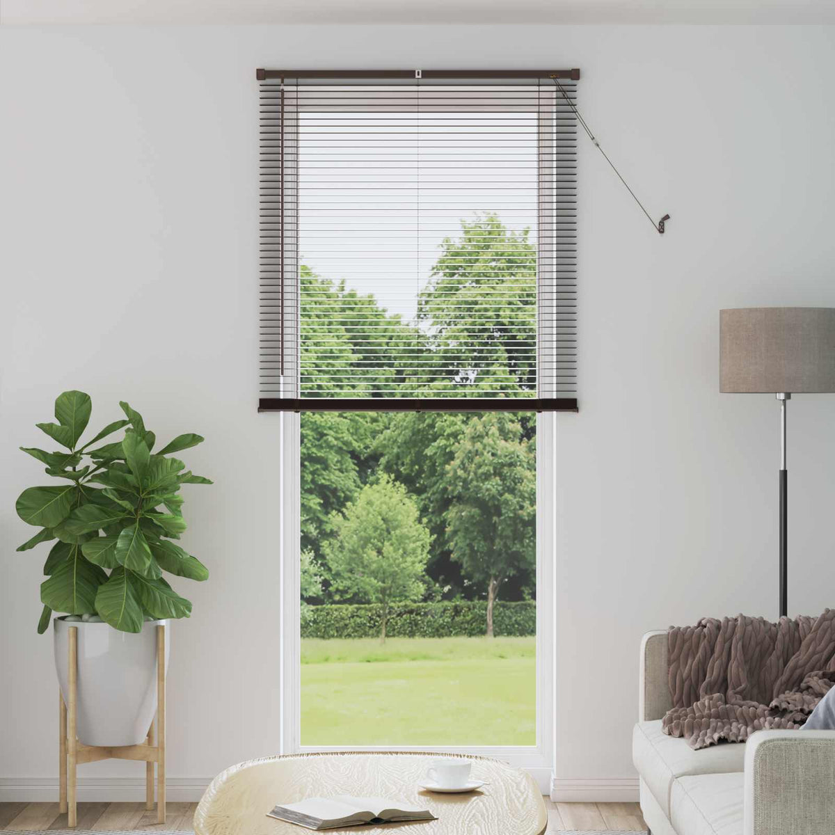 Venetiaanse Blind Donkerbruin met Patroon 213 x 70 cm PVC is nu te koop bij PeponiXL, paradijselijk wonen!