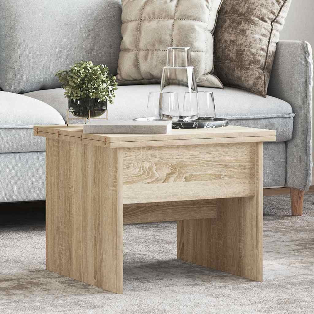 vidaXL Salontafel Sonoma Eiken 55 x 54,5 x 45 cm Bewerkt hout