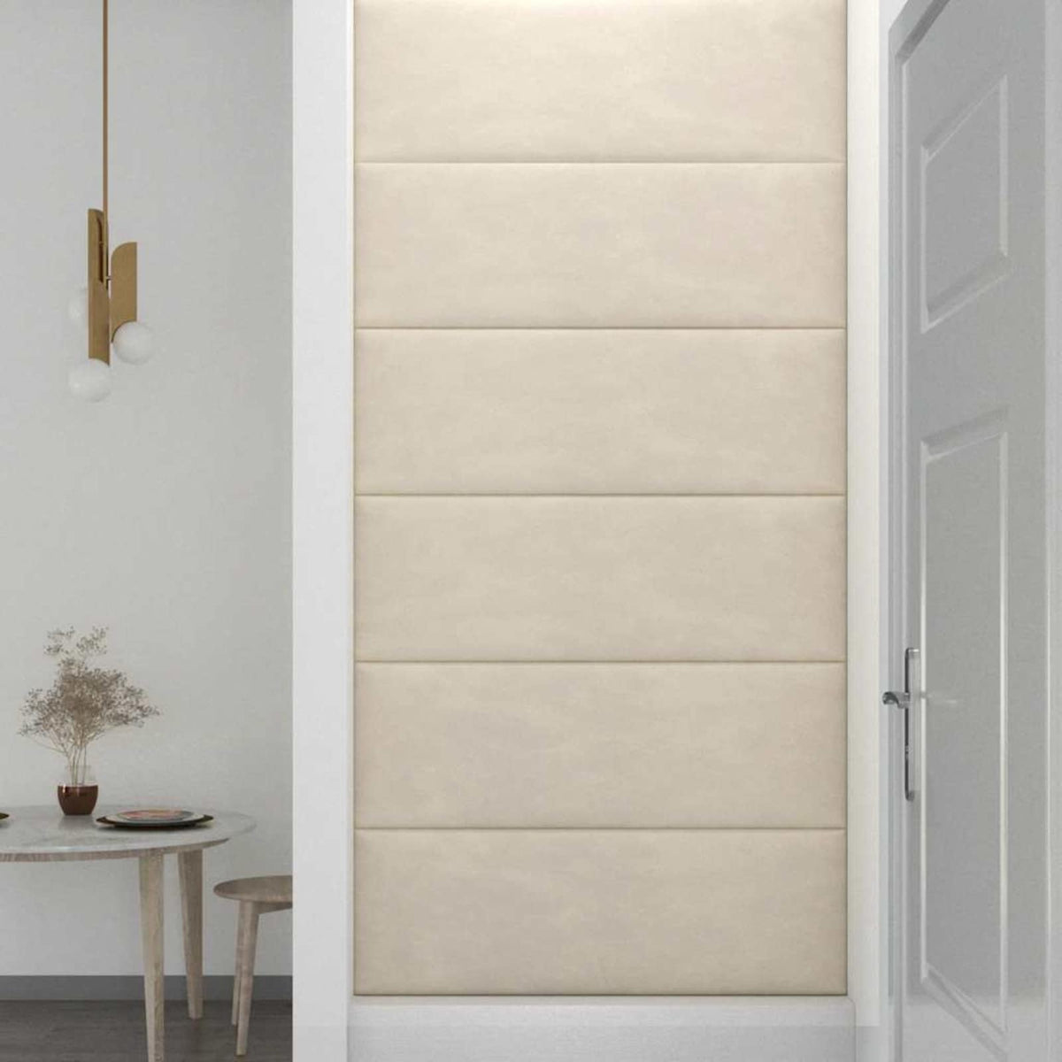 Wandhoofdbord 12 st Crèmekleurig Fluweel is nu te koop bij PeponiXL, paradijselijk wonen!