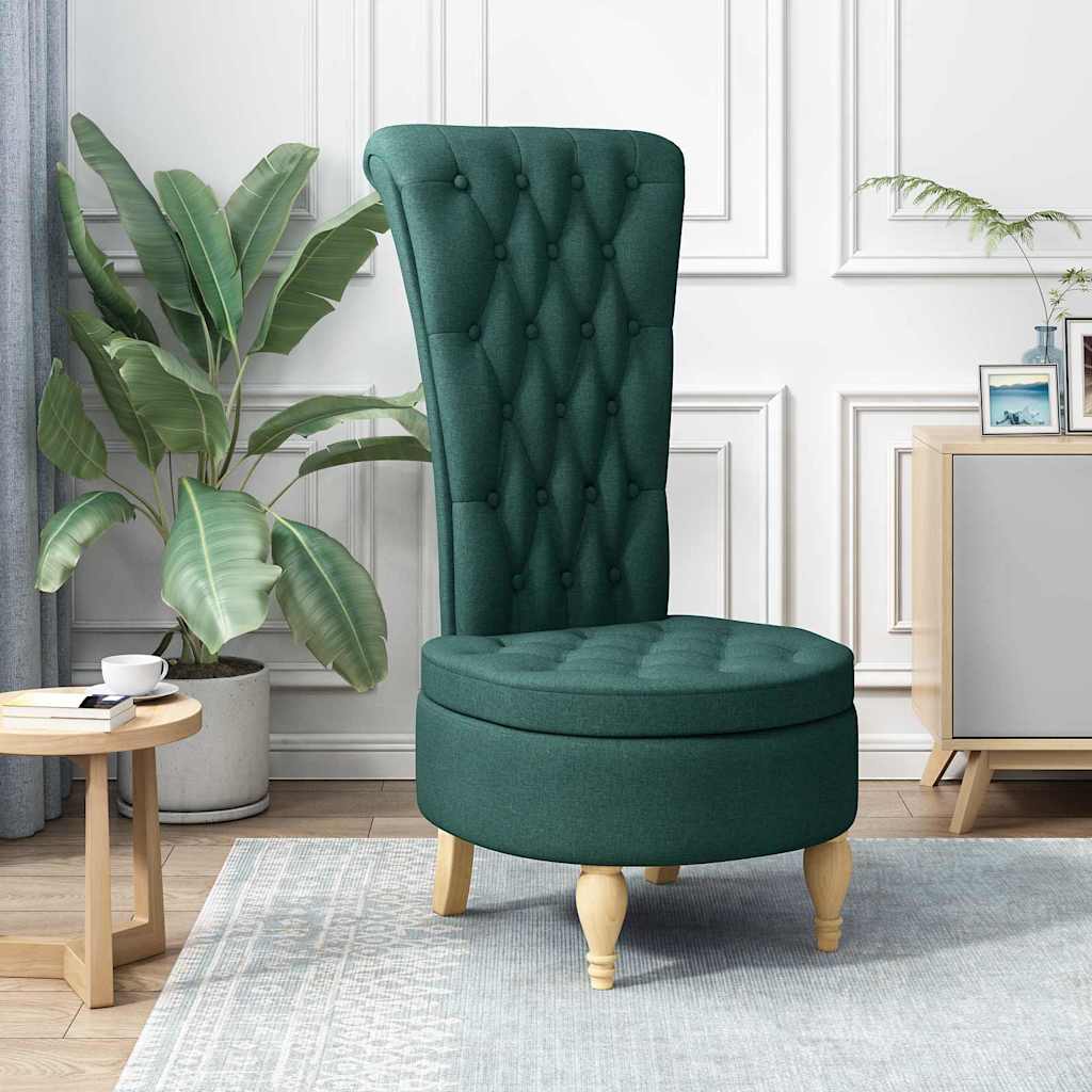 Slipper Stoel Donkergroen 56,5 x 70 x 110 cm Stof is nu te koop bij PeponiXL, paradijselijk wonen!
