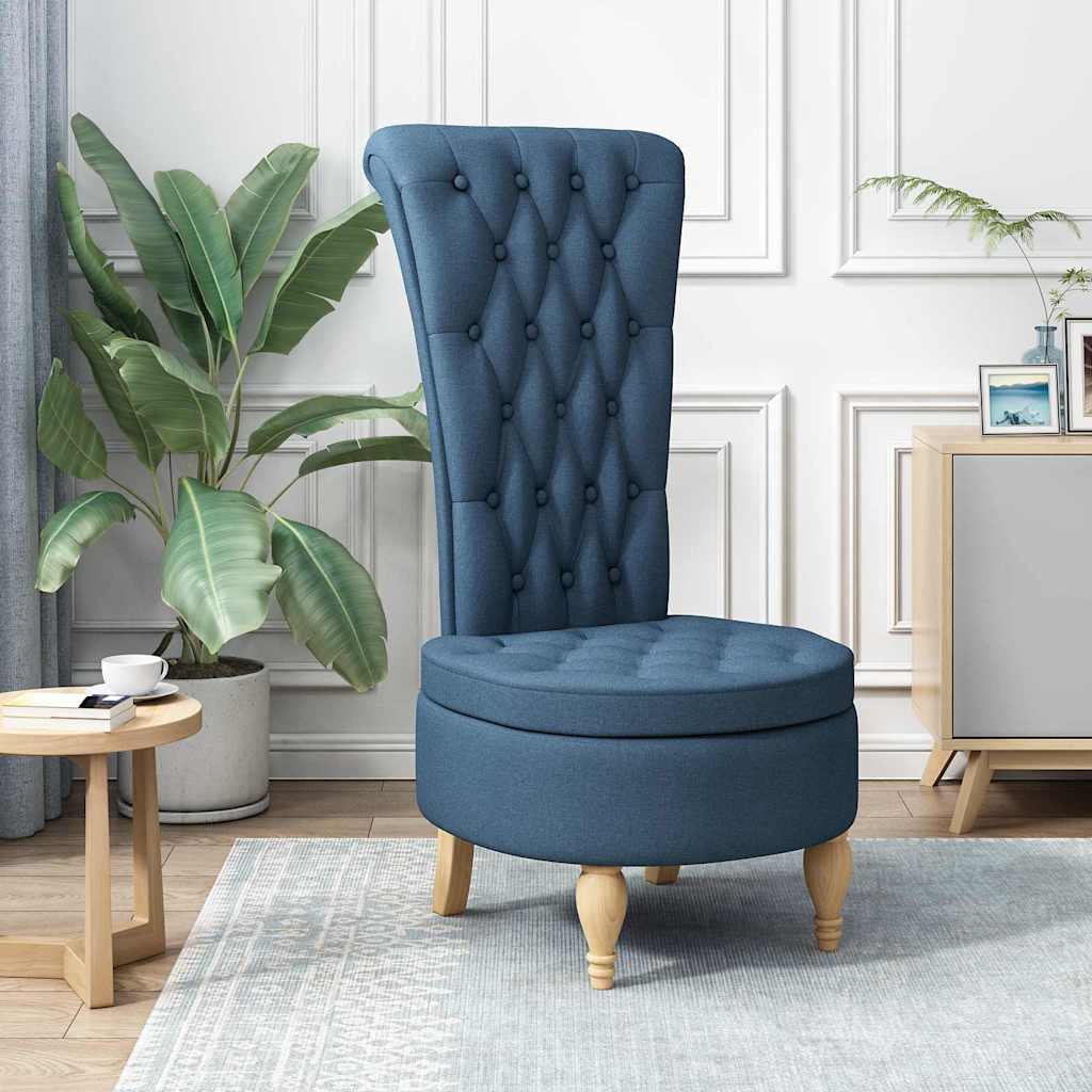 Slipper Stoel Blauw 56,5 x 70 x 110 cm Stof is nu te koop bij PeponiXL, paradijselijk wonen!