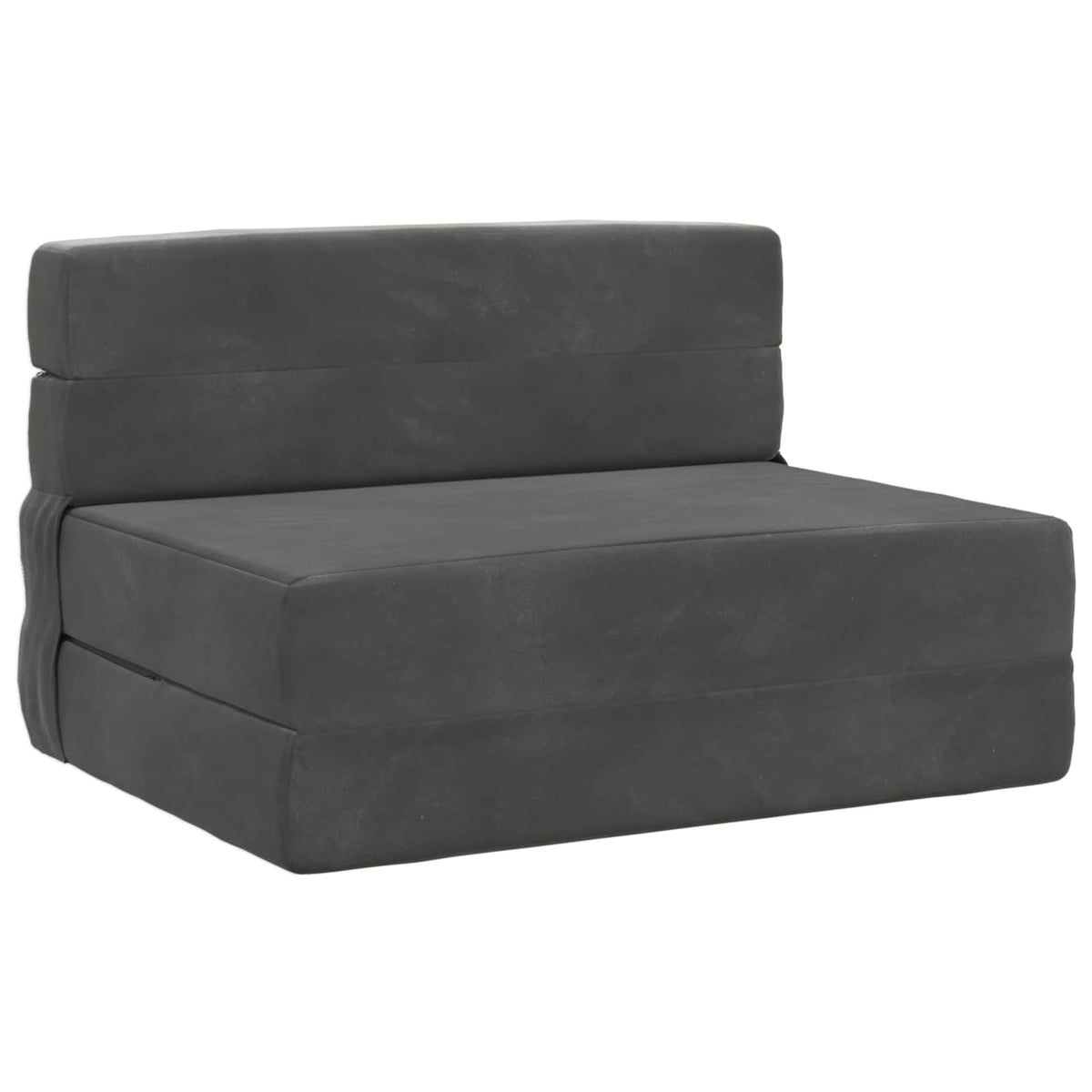 Vouwsofa Bed Donkergrijs 190 x 70 x 15 cm Fluweel is nu te koop bij PeponiXL, paradijselijk wonen!