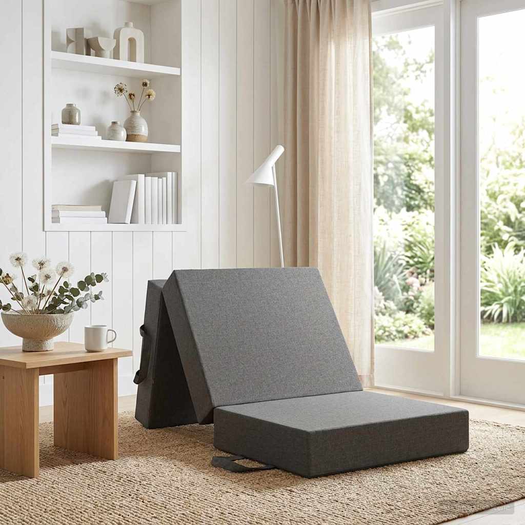 Vouwbare Bankbed 90 x 63 x 45 cm Lichtgrijs is nu te koop bij PeponiXL, paradijselijk wonen!