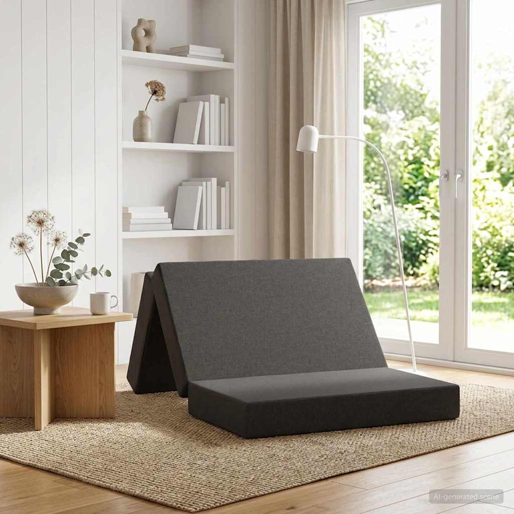 Vouwbare Bankbed 90 x 67 x 45 cm Donkergrijs is nu te koop bij PeponiXL, paradijselijk wonen!