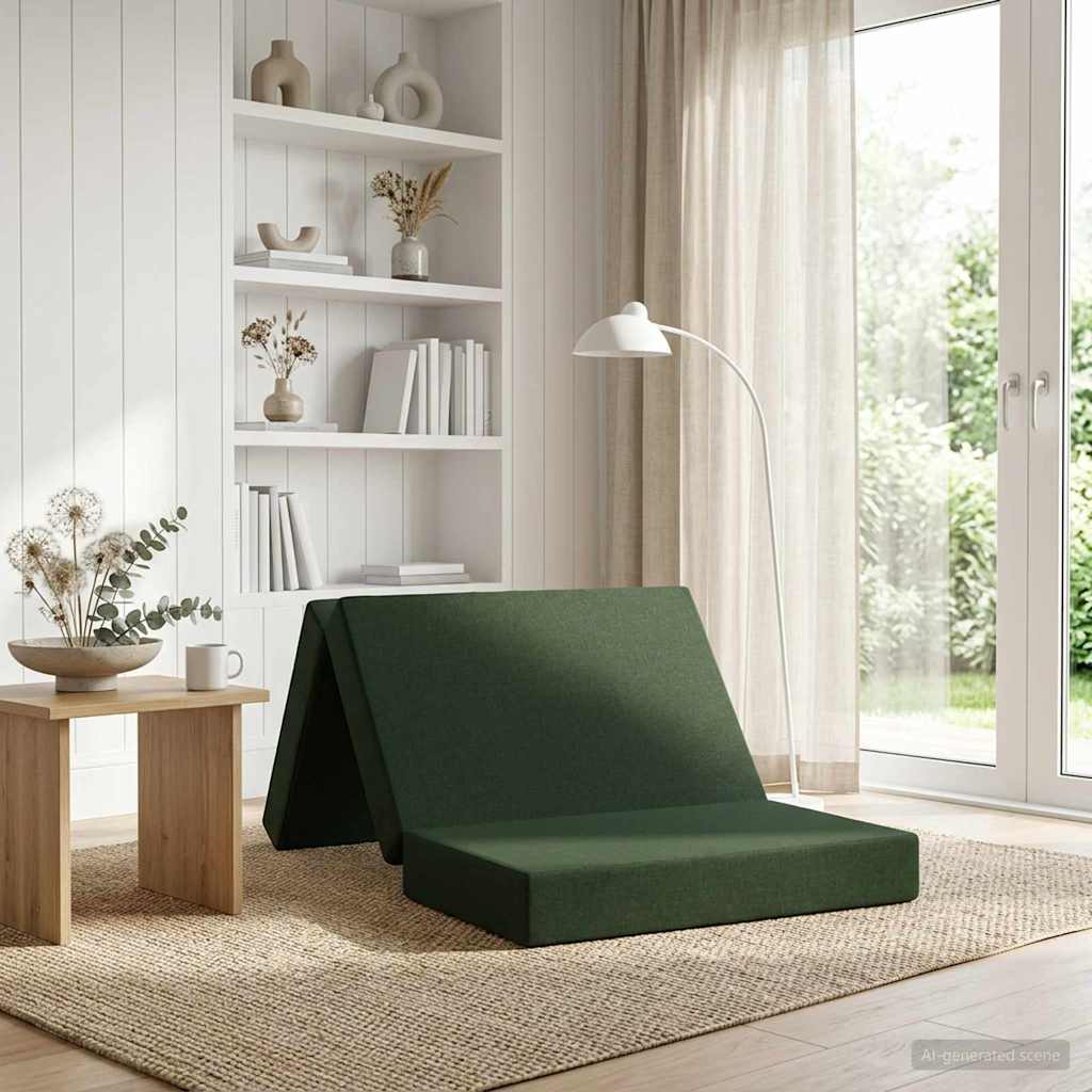 Vouwbare Bankbed 80 x 67 x 45 cm Donkergroen is nu te koop bij PeponiXL, paradijselijk wonen!