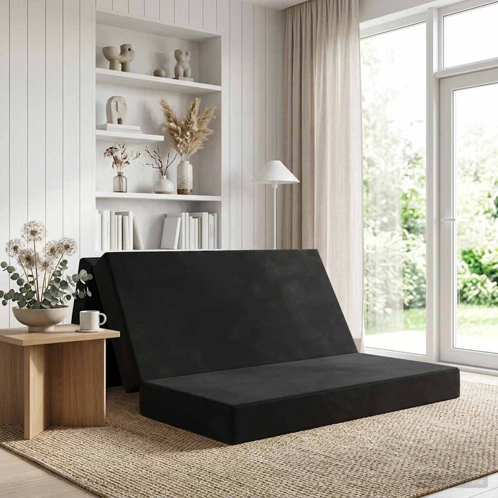 Vouwbare Bankbed 140 x 67 x 45 cm Zwart is nu te koop bij PeponiXL, paradijselijk wonen!