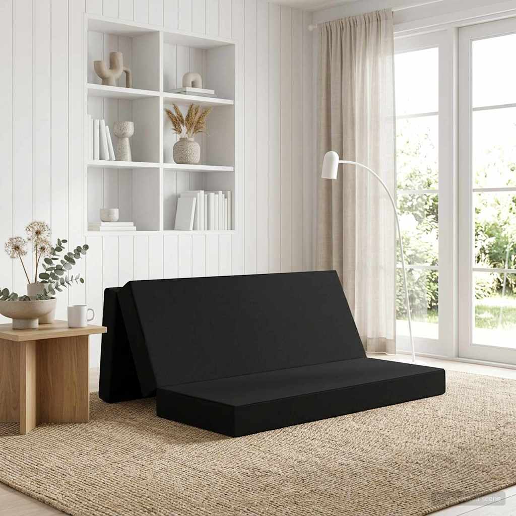 Vouwbare Bankbed 200 x 67 x 45 cm Zwart is nu te koop bij PeponiXL, paradijselijk wonen!